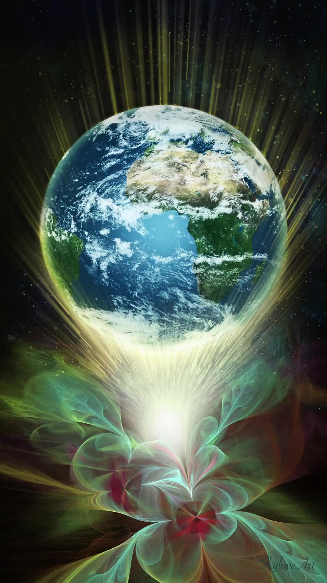 Animated art — cascading light in motion by SkyloveArt