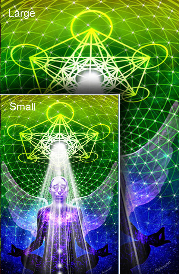 Metatron's Cube tapestry — detail view