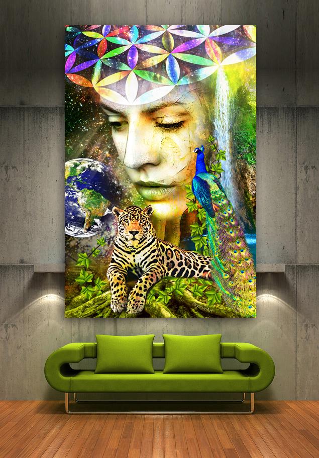 Gaia Earth goddess tapestry — alternate view