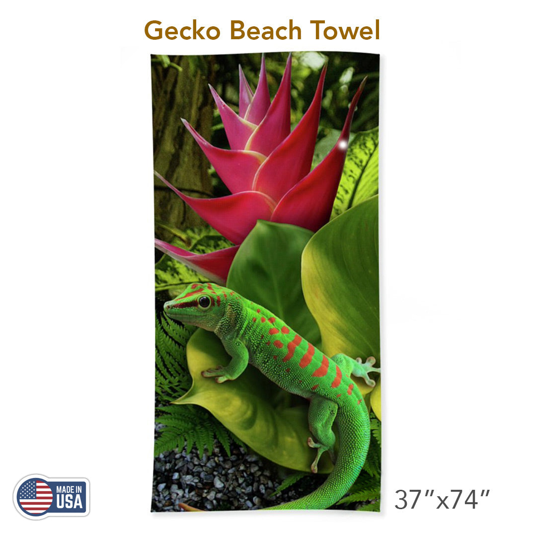 Gecko Beach Towel