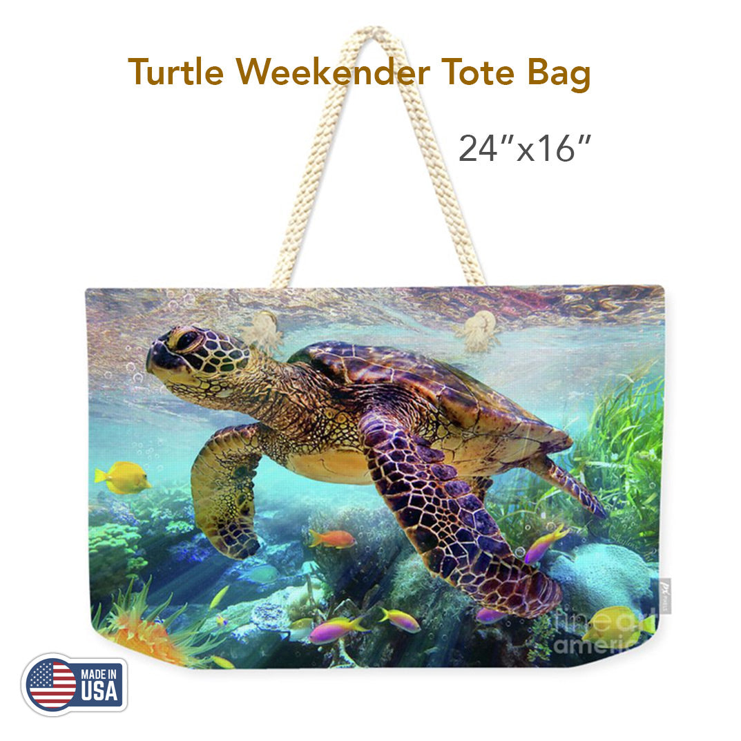 Turtle Weekender Tote Bag